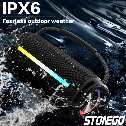 Portable Bluetooth 5.3 Wireless Speaker RGB Lantern IPX6 Waterproof Powerful Subwoofer High Quality Audio Outdoor Speaker