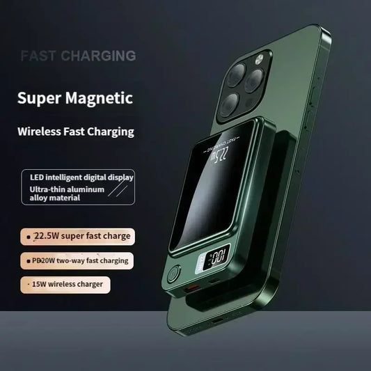 Magnetic Power Bank 50000mAh Large Capacity Wireless Fast Charging Suitable for iPhone Xiaomi Huawei universal mobile Power Bank