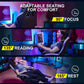 GTPLAYER Fabric Gaming Chair with Footrest, Computer Desk Chair with Pocket Spring Cushion, Home Office Ergonomic Chair