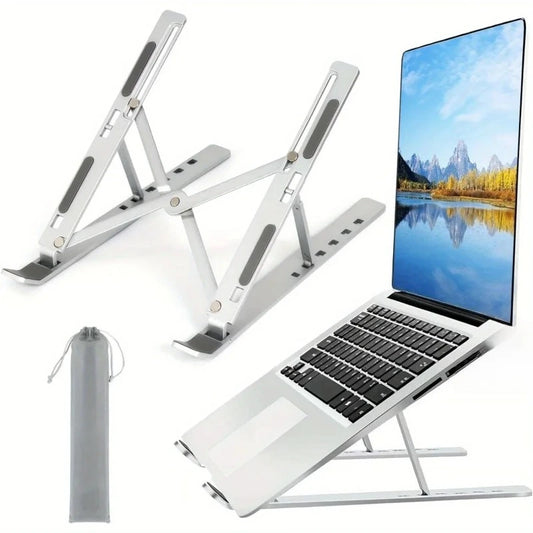Aluminum Alloy Adjustable Folding Stand Is Suitable for 13-17-Inch Laptop Stands to Enhance Ventilation and Heat Dissipation