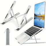 Aluminum Alloy Adjustable Folding Stand Is Suitable for 13-17-Inch Laptop Stands to Enhance Ventilation and Heat Dissipation