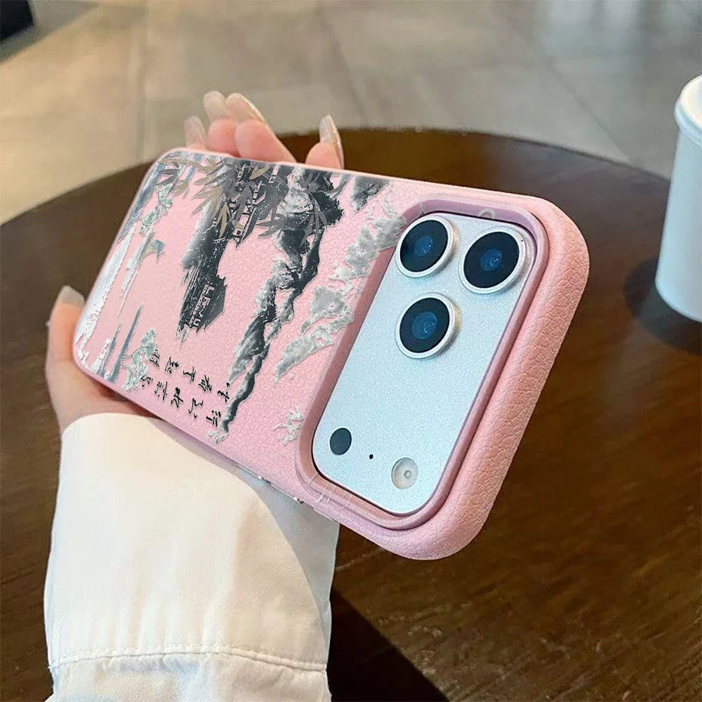 Chinese Style Poetry Case For iPhone 17 Pro Max Cases iPhone 11 15 12 13 14 Pro Max Case 17 Air 17proMax Back Cover Funda Bumper
