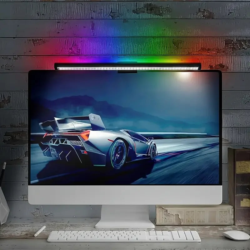 44CM Monitor Light Bar LED Computer Screen Hanging Lights RGB Atmosphere Table Lamp Stepless Dimmable for Work Study Read Gaming