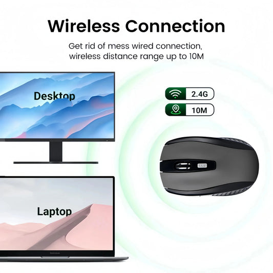 Wireless Mouse 2.4G Portable Optical Ergonomic Mice For Laptop iPad Tablet Notebook Mobile Phone Office Gaming Mouse USB Adapter