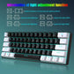 60% Mechanical Keyboard, Gaming Keyboard With Blue Switches And Sea Blue Backlit Small Compact