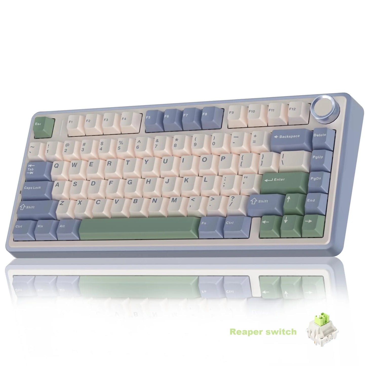 AULA F75 75% Wireless Mechanical Keyboard Hot Swappable Creamy Keyboard Pre-lubed Linear Switches Tri-Model RGB Gaming Keyboards