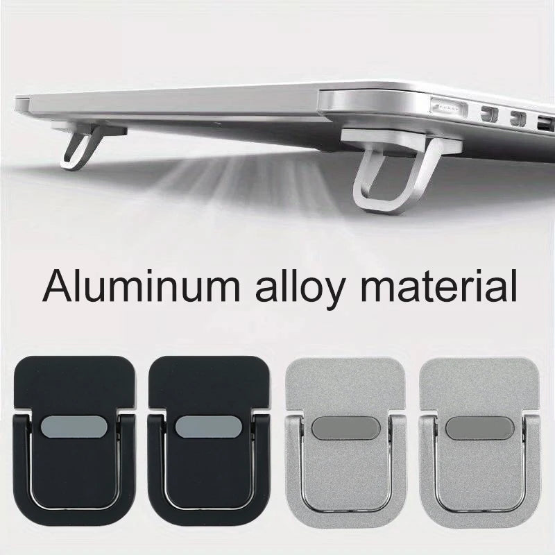 2pcs/Set Laptop Stand for Computer Keyboard Stand Riser Aluminum Mini Portable Laptop Stands for Notebook