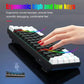 60% Mechanical Keyboard, Gaming Keyboard With Blue Switches And Sea Blue Backlit Small Compact