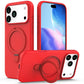 For iPhone Air ,17 Pro Case ELVEV Magnetic Shockproof Hard PC +Soft TPU Multi-angle Rotating Ring Cover iPhone 17 Pro Max cases