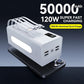 50000mAh Power Bank 120W Fast Charging Portable Charger Built-in Cable External Battery Pack PD USB C LED Display Powerbank
