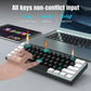 60% Mechanical Keyboard, Gaming Keyboard With Blue Switches And Sea Blue Backlit Small Compact