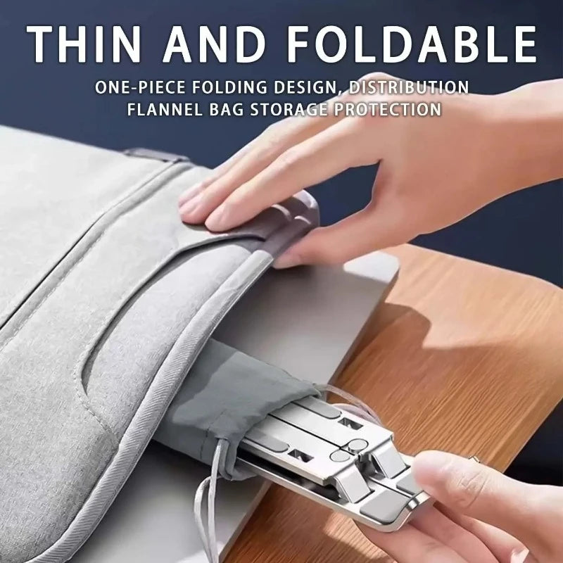 Aluminum Alloy Adjustable Folding Stand Is Suitable for 13-17-Inch Laptop Stands to Enhance Ventilation and Heat Dissipation