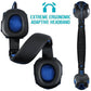 Headphones 3.5mm Wired Gaming Headset Earphones Music For Computer With Mic Headset Stereo Virtual Surround Bass LED Light Gamer