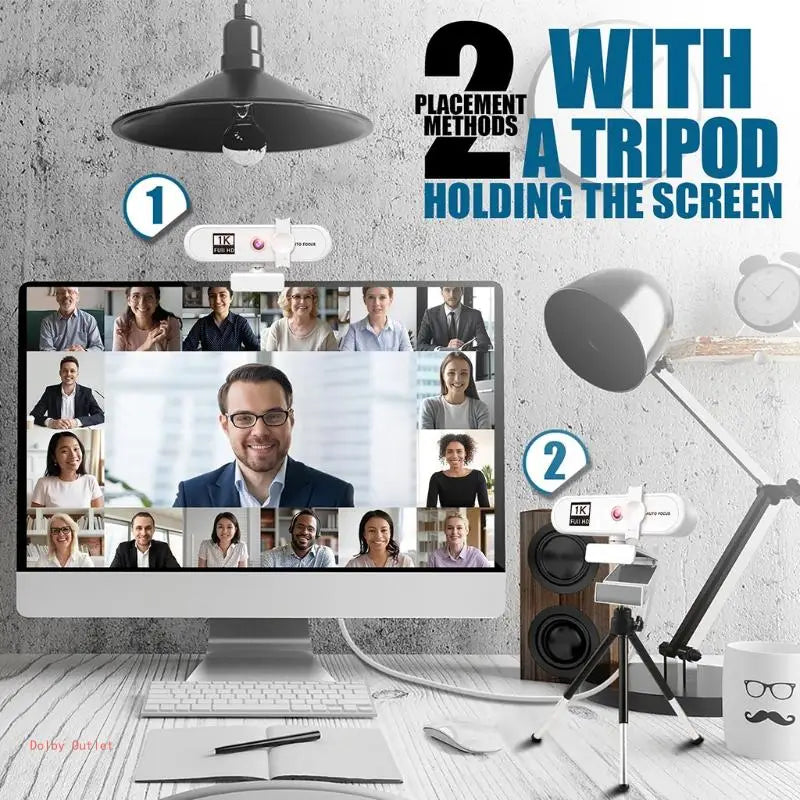 4K HD Webcam Autofocus Conference PC Live Broadcast Webcam USB Webcam Office Meeting House With Microphone 1080P HD Webcam