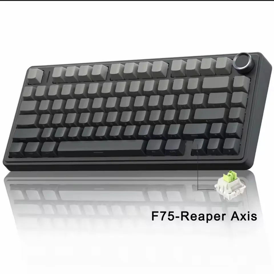 AULA F75 75% Wireless Mechanical Keyboard Hot Swappable Creamy Keyboard Pre-lubed Linear Switches Tri-Model RGB Gaming Keyboards