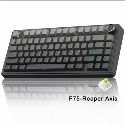 AULA F75 75% Wireless Mechanical Keyboard Hot Swappable Creamy Keyboard Pre-lubed Linear Switches Tri-Model RGB Gaming Keyboards