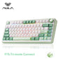 AULA F75 75% Wireless Mechanical Keyboard Hot Swappable Creamy Keyboard Pre-lubed Linear Switches Tri-Model RGB Gaming Keyboards